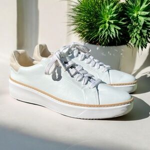 COLE HAAN GrandPro Topspin White Leather Sneakers Women's Size 9.5 FAST SHIPPING
